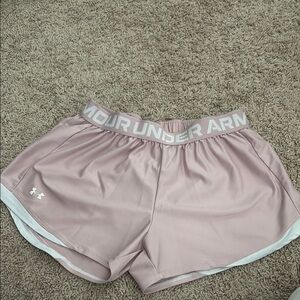 Under Armour Pink Athletic Shorts Lightweight Elastic Waist